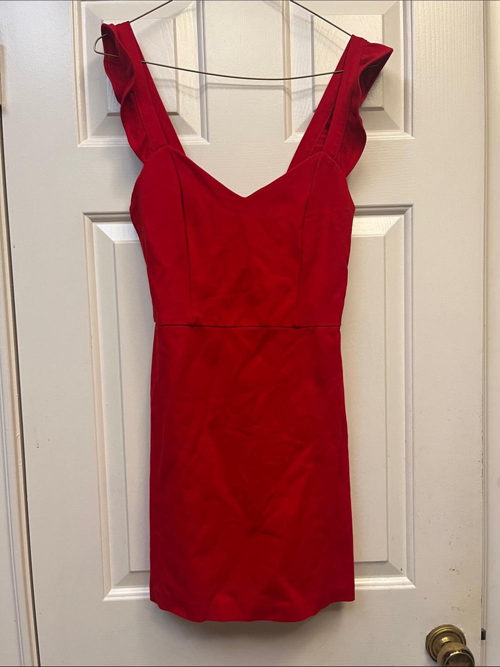 GB Gianni Bini Red Ruffled Mini Dress S